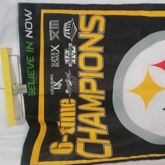 Nfl PITTSBURGH STEELERS Championship Superbowl Banner Extra Large - Picture 2 of 4